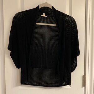 Eileen Fisher Black Tencel Shrug Cardigan Sweater XS